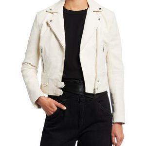 Zip-Front Motorcycle Real Leather Jacket