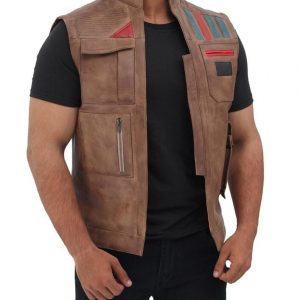 Alternative view of Star Wars Rise of the Skywalker Finn Leather Vest