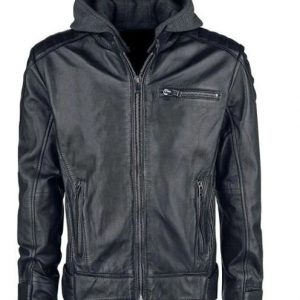 Dark Knight Batman Leather Hoodie Jacket