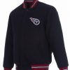 Varsity Tennessee Titans Navy Blue Wool Jacket