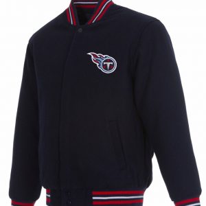Varsity Tennessee Titans Navy Blue Wool Jacket