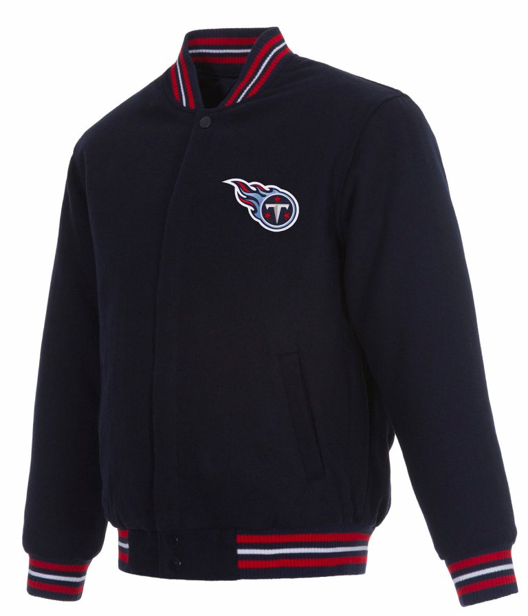 Varsity Tennessee Titans Navy Blue Wool Jacket