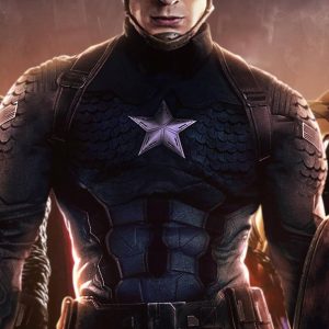 Alternative view of Avengers Endgame Chris Evans Captain America Leather Jacket