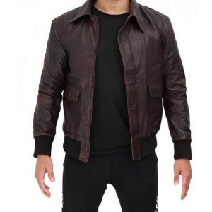 Billy Hargrove Stranger Things Brown Leather Jacket