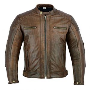 Leather Motorbike Motorcycle Jacket With Genuine CE Protective Biker Armour