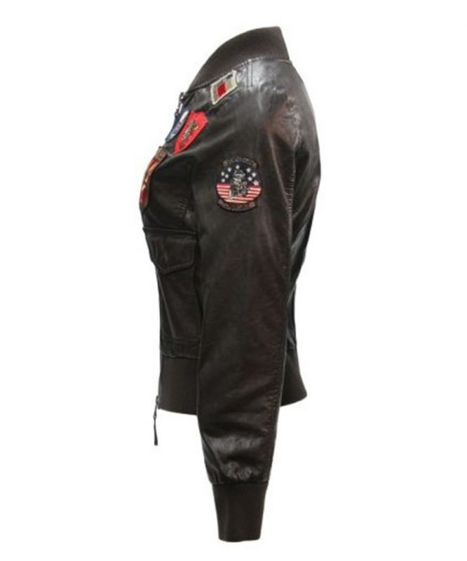 Top Gun Womens Vegan Leather Jacket - Image 2