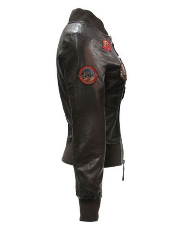 Top Gun Womens Vegan Leather Jacket - Image 3