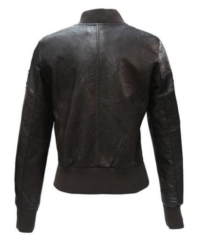 Top Gun Womens Vegan Leather Jacket - Image 4