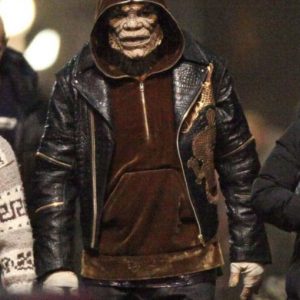 Men's Killer Croc Suicide Squad Waylon Jones Biker Black Leather Jacket