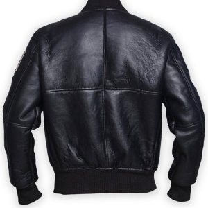 Alternative view of Men's Black American Flag Leather Jacket