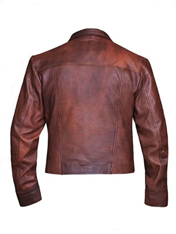 Justice League Aquaman Brown Leather Jacket - Image 5
