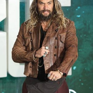 Justice League Aquaman Brown Leather Jacket