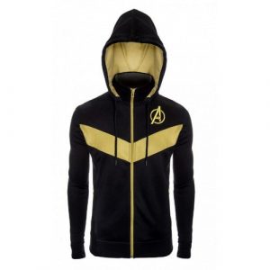 Alternative view of Avengers Endgame Costume Gold Black Hooded Jacket