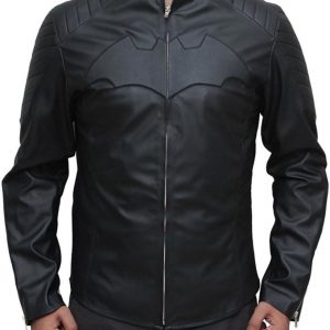 Batman Justice League Black Leather Jacket Costume