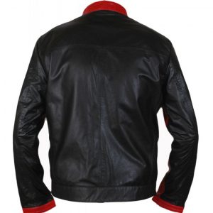 Alternative view of Batman The Dark Knight Red Cafe Racer Biker Jacket