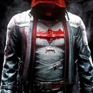 Alternative view of Batman Arkham Knight Jason Todd Leather Jacket Red Hood