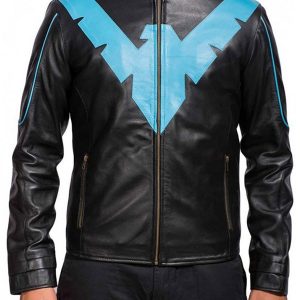 Batman Arkham Knight Nightwing Leather Costume Jacket