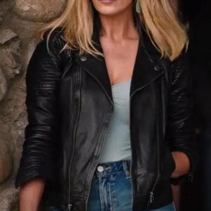 Kelly Reilly Yellow-stone S4 Beth Black Leather Jacket
