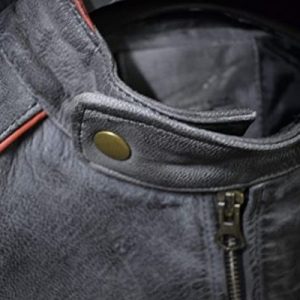 Alternative view of Retro Vintage Cafe Racer Leather Jacket