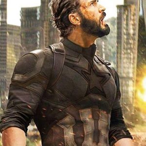 Alternative view of Captain America Infinity War Leather Jacket