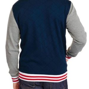 Alternative view of Captain America Blue Varsity Bomber Jacket