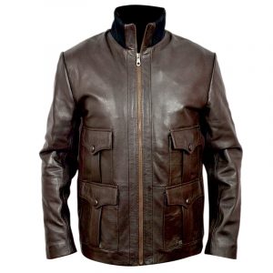 Casino Royale Daniel Craig Brown Leather Jacket James Bond