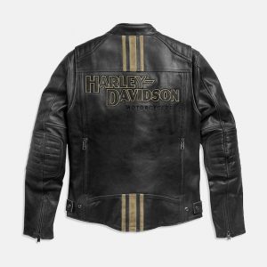 Alternative view of Genuine High Quality Black Harley Davidson Leather Jacket