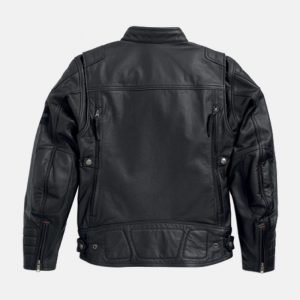 Alternative view of Harley Davidson Mens Exmoor Reflective Wing Motorcycle Leather Jacket