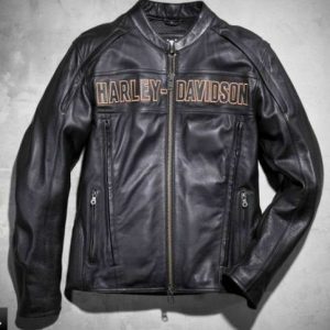 Alternative view of Harley Davidson Bike Riding Black Jacket