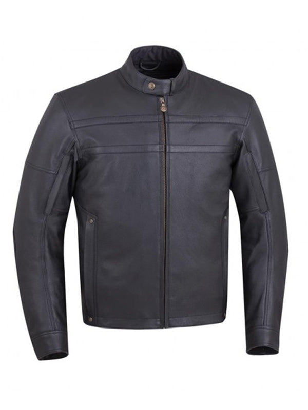 Leather Motorcycle Jacket For Mens