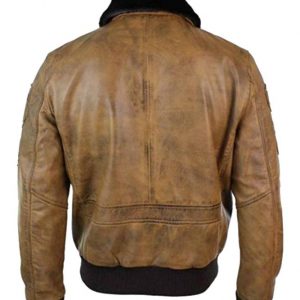 Alternative view of Mens Aviator Bomber Leather Jacket