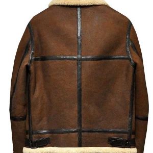 Alternative view of Men's B3 Shearling Brown Leather Aviator Jacket