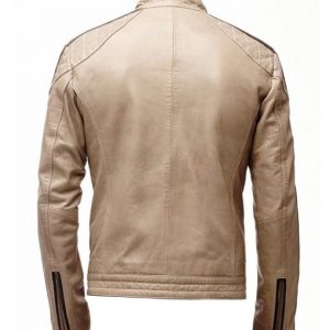 Alternative view of Mens Beige Leather Jacket