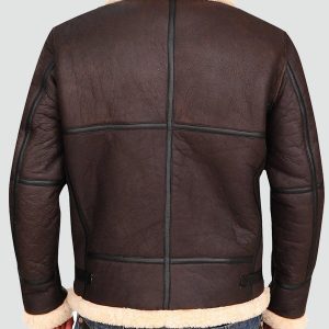 Alternative view of Mens Bomber Leather Aviator Shearling Jacket