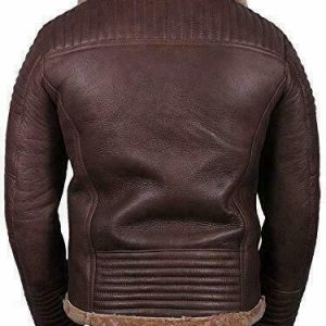 Alternative view of Mens Pilot Shearling Brown Leather Jacket