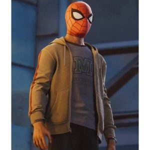Miles Morales Spider-Man PS4 Game Grey Hoodie