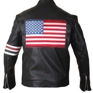 Captain America Motorcycle Leather Jacket