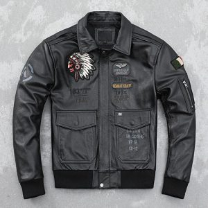 Alternative view of Cowhide Air Force Flight Suit Genuine Leather