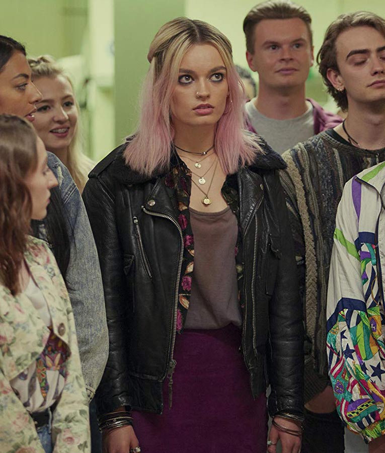 Sex Education Maeve Wiley Black Jacket - Image 3