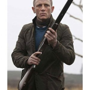 Alternative view of Copy of Casino Royale Daniel Craig Brown Leather Jacket James Bond