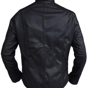 Alternative view of NEW SUPERMAN MAN OF STEEL SMALLVILLE BLACK LEATHER SHIELD JACKET