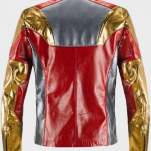 Alternative view of Spider-Man Homecoming Tony Stark Multicolor Leather Jacket