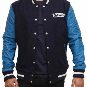 Alternative view of MENS JACKET SUICIDE SQUAD EL DIABLO BLUE VARSITY LETTERMAN JACKET