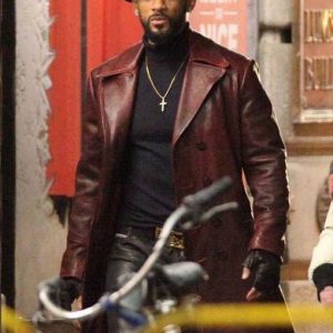 Alternative view of The Suicide Squad Will Smith Brown Trench Coat
