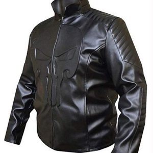 Alternative view of Thomas Jane The Punisher Black Skull Leather Jacket