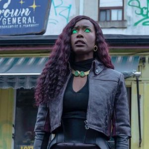Anna Diop Titans S03 Kory Anders Leather Jacket