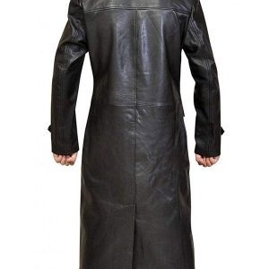 Alternative view of Clark Kent Superman Smallville Black Leather Coat