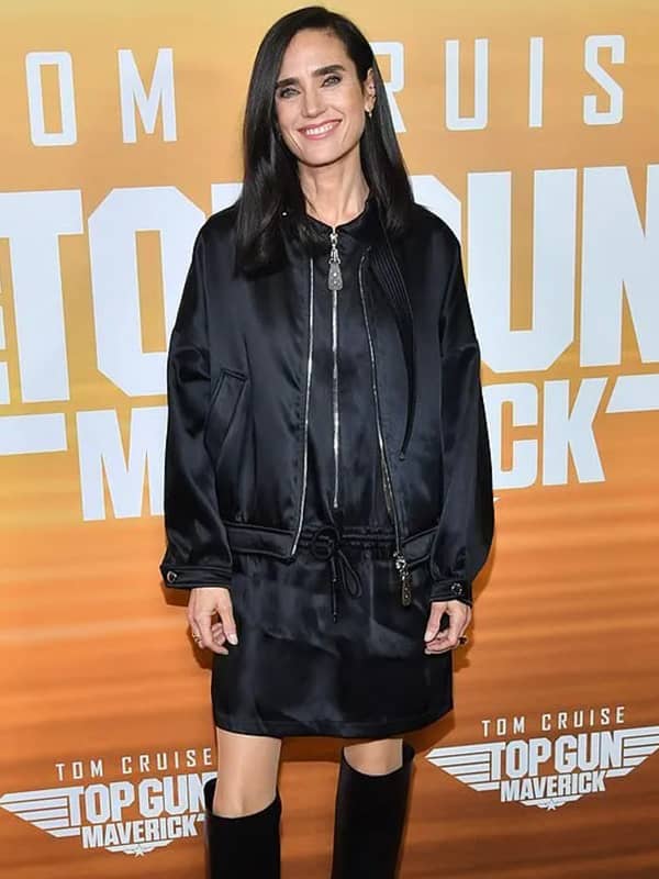 Top Gun Maverick 2022 Jennifer Connelly Black Jacket - Image 2