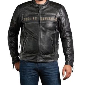 Alternative view of Men's Harley Davidson Passing Link Triple Vent Leather Jacket