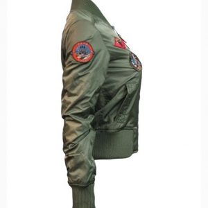 Alternative view of Top Gun MA-1 Womens Olive Bomber Jacket